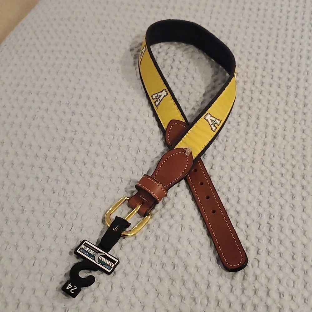 NWT Moonshine Boys Belt A Appalachian State Yellow Jacket Size 24